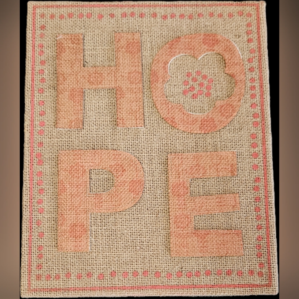 Decorative Burlap HOPE Wall Hanging